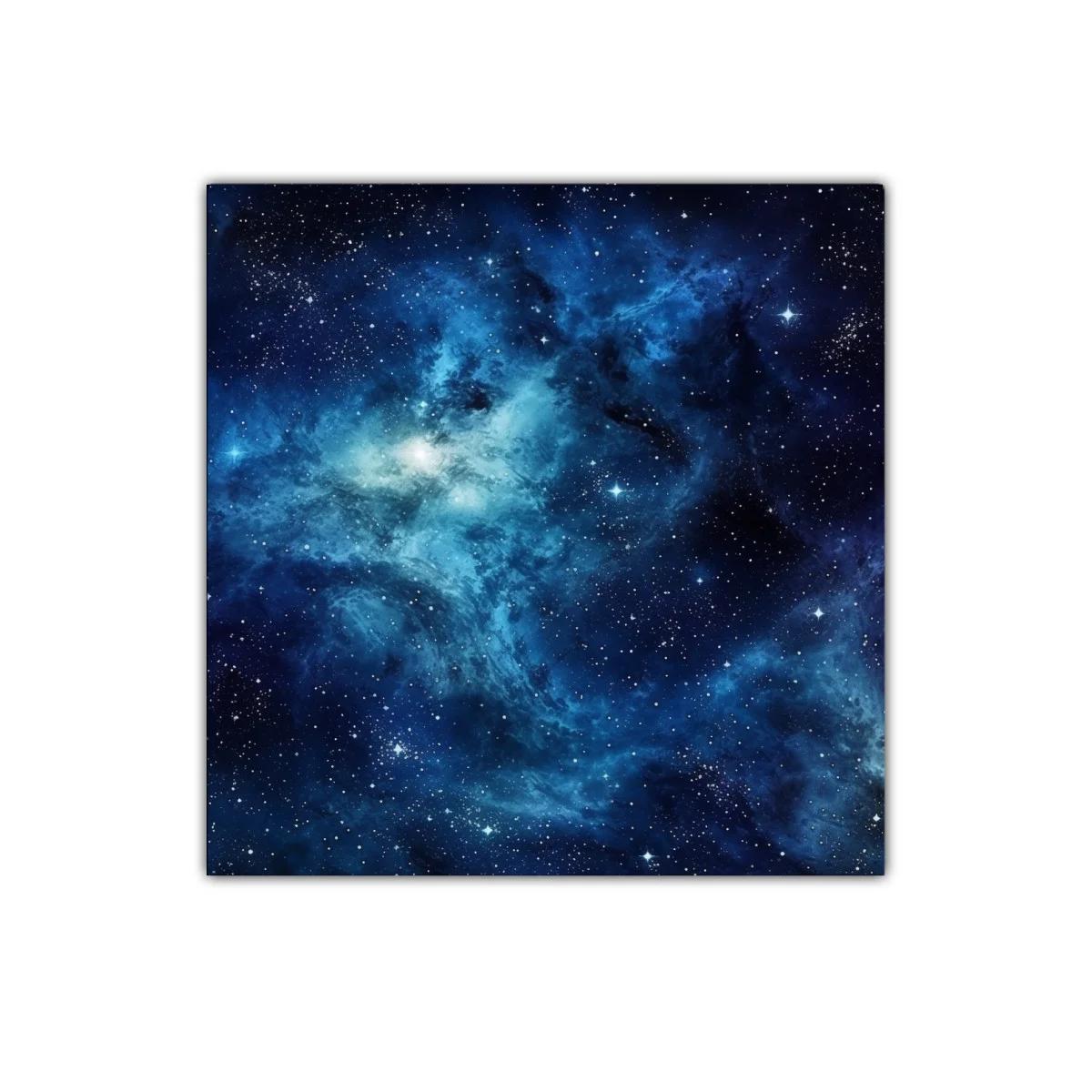 Cielo estrellado en vibrantes tonos azules y negros