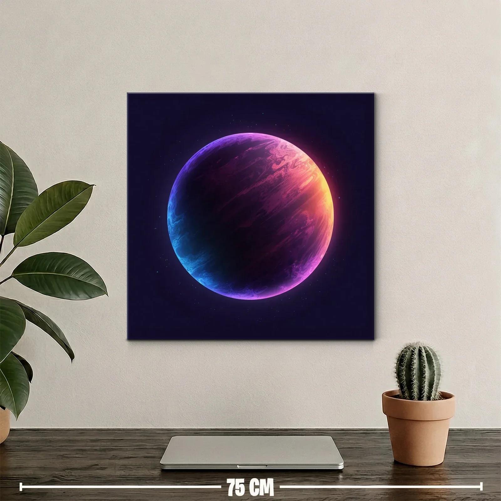 Planeta brillante con tonos púrpura y azul cósmico — miniatura 2