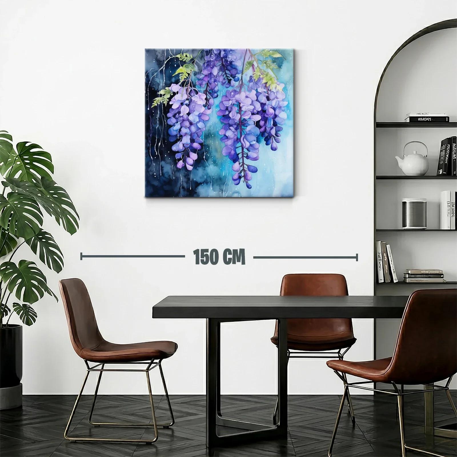 Flores de glicinia en tonos violetas y azules — miniatura 2