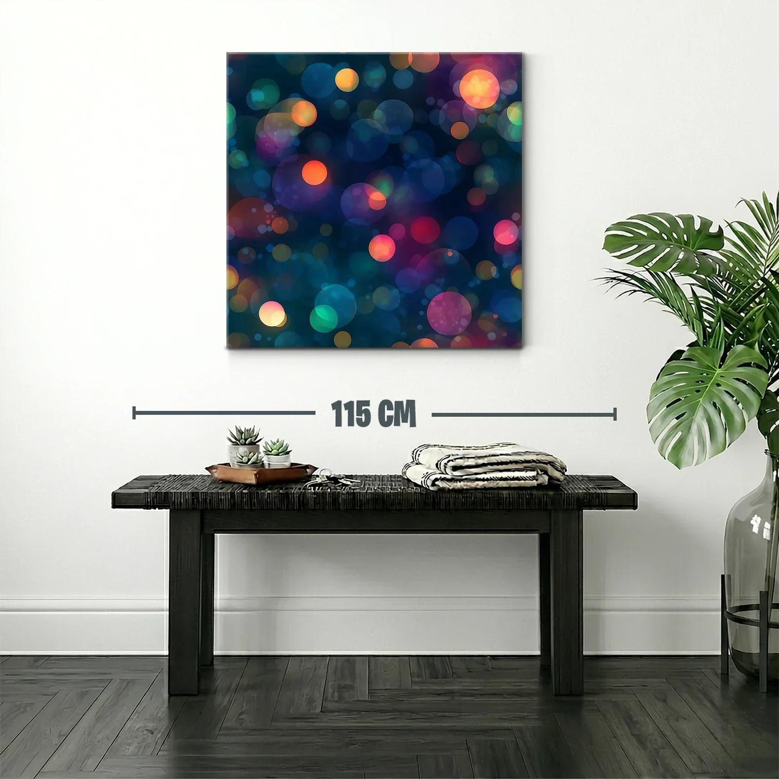 Composición abstracta de círculos luminosos en tonos vibrantes — miniatura 2