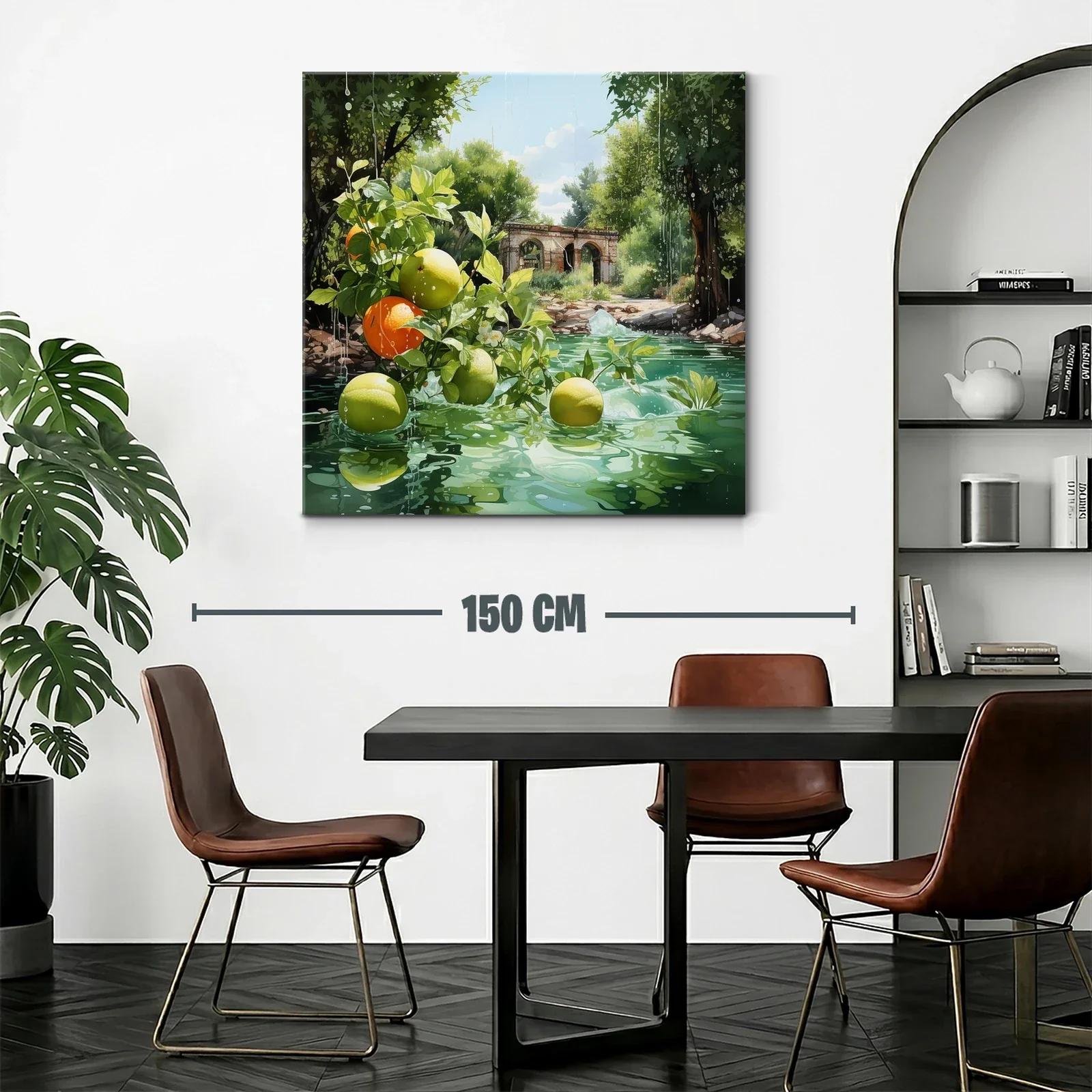 Naturaleza fresca con frutas y paisaje rústico — miniatura 2