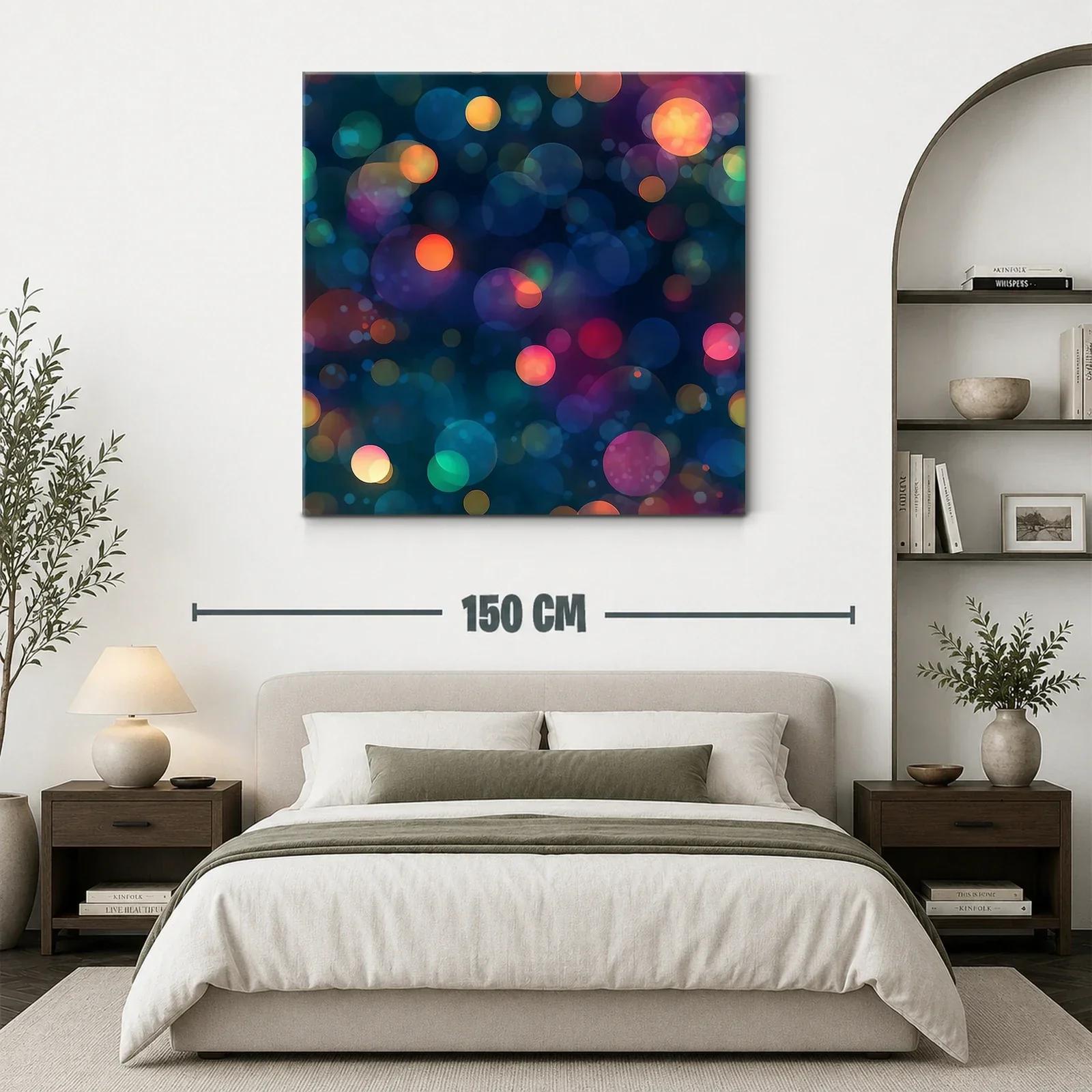 Composición abstracta de círculos luminosos en tonos vibrantes — miniatura 3