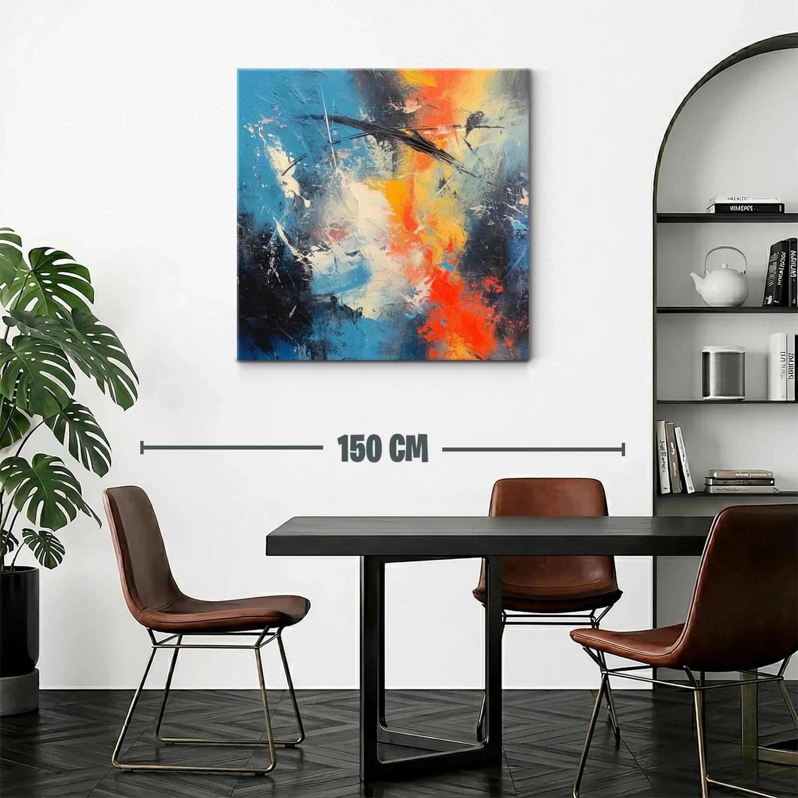 Energía abstracta en tonos azules y cálidos vibrantes — miniatura 2