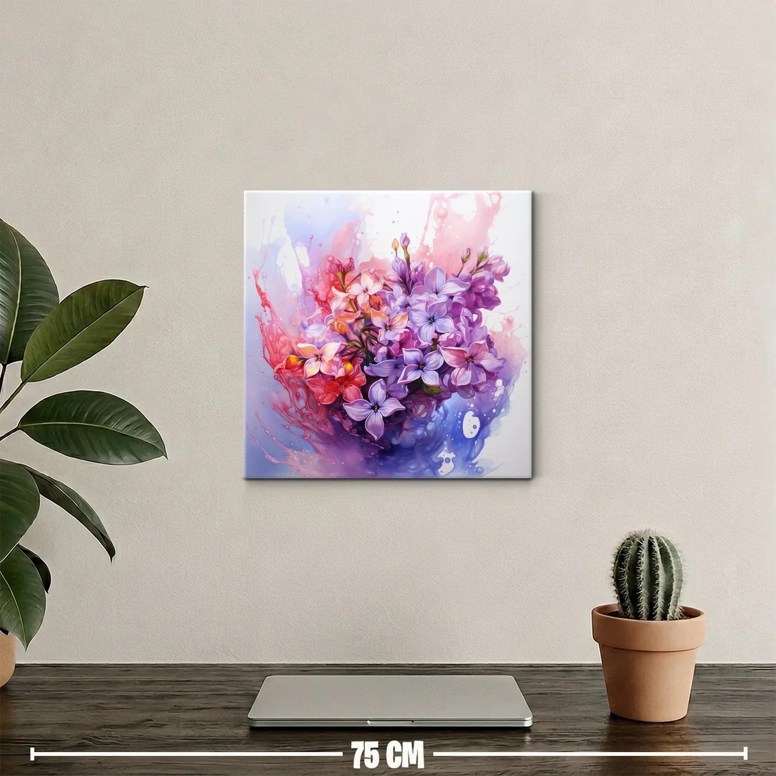 Bouquet vibrante con flores en tonos pastel y púrpura — miniatura 2