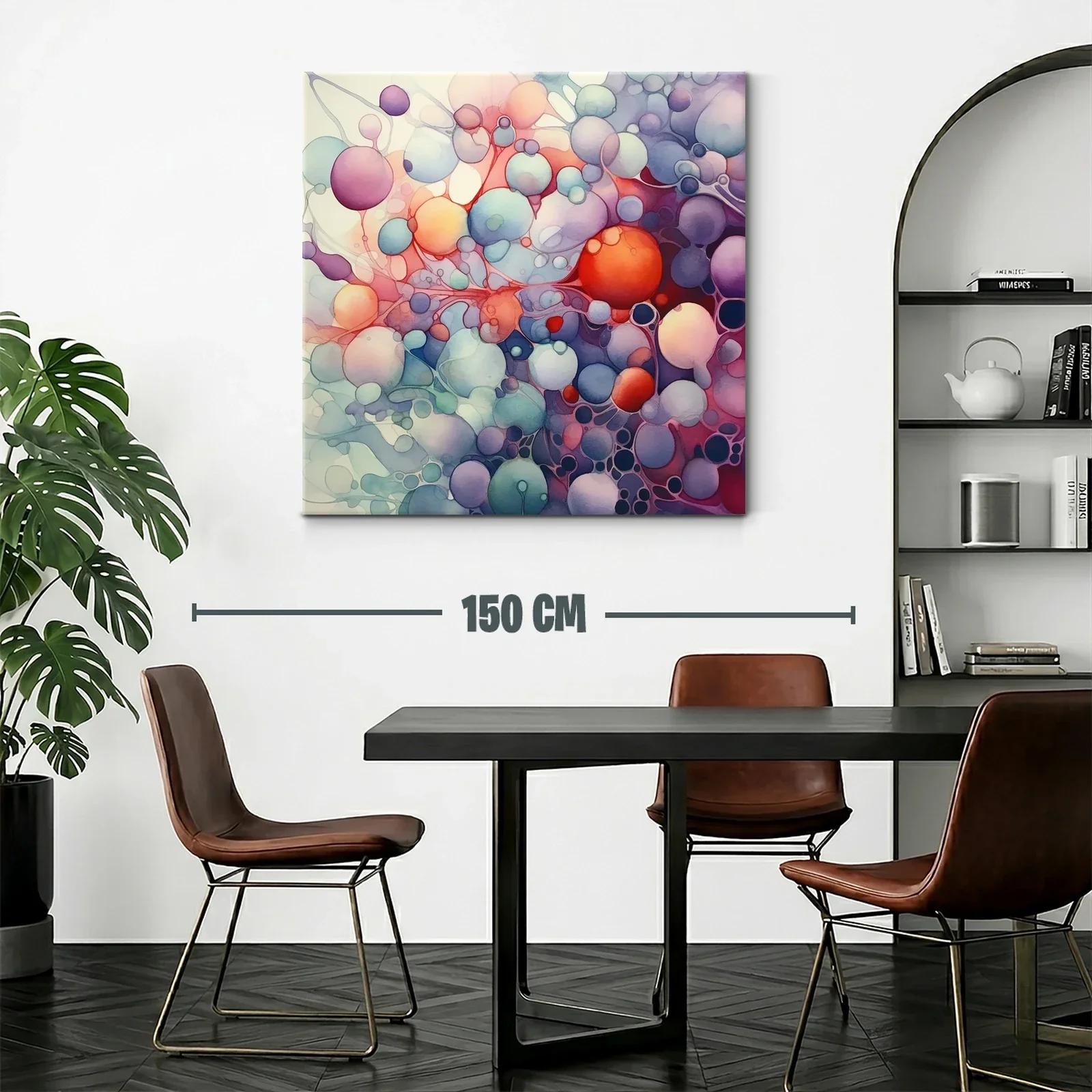 Composición abstracta con burbujas en tonos pastel y vivos — miniatura 2