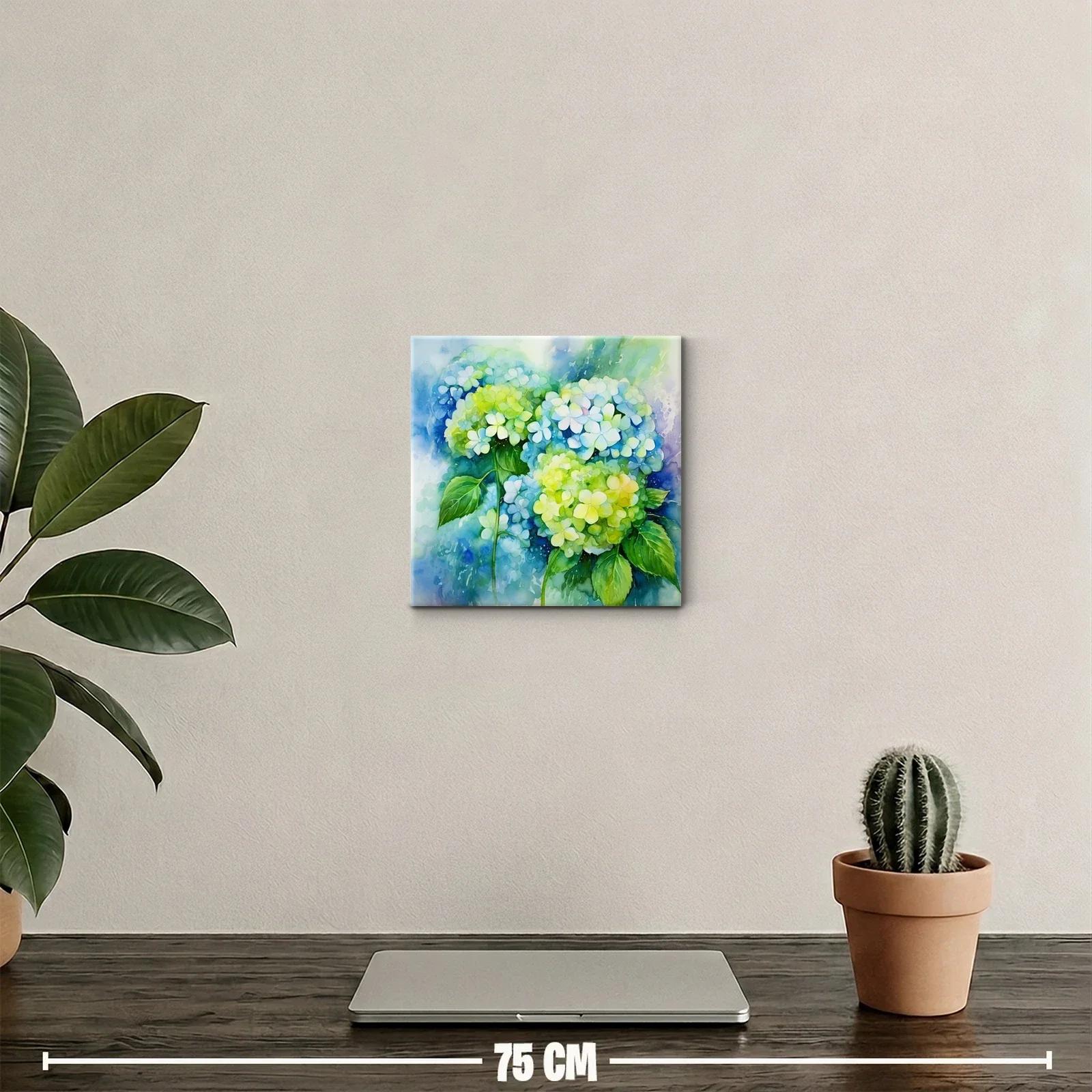 Flores en tonos azules y verdes para decoración natural — miniatura 2