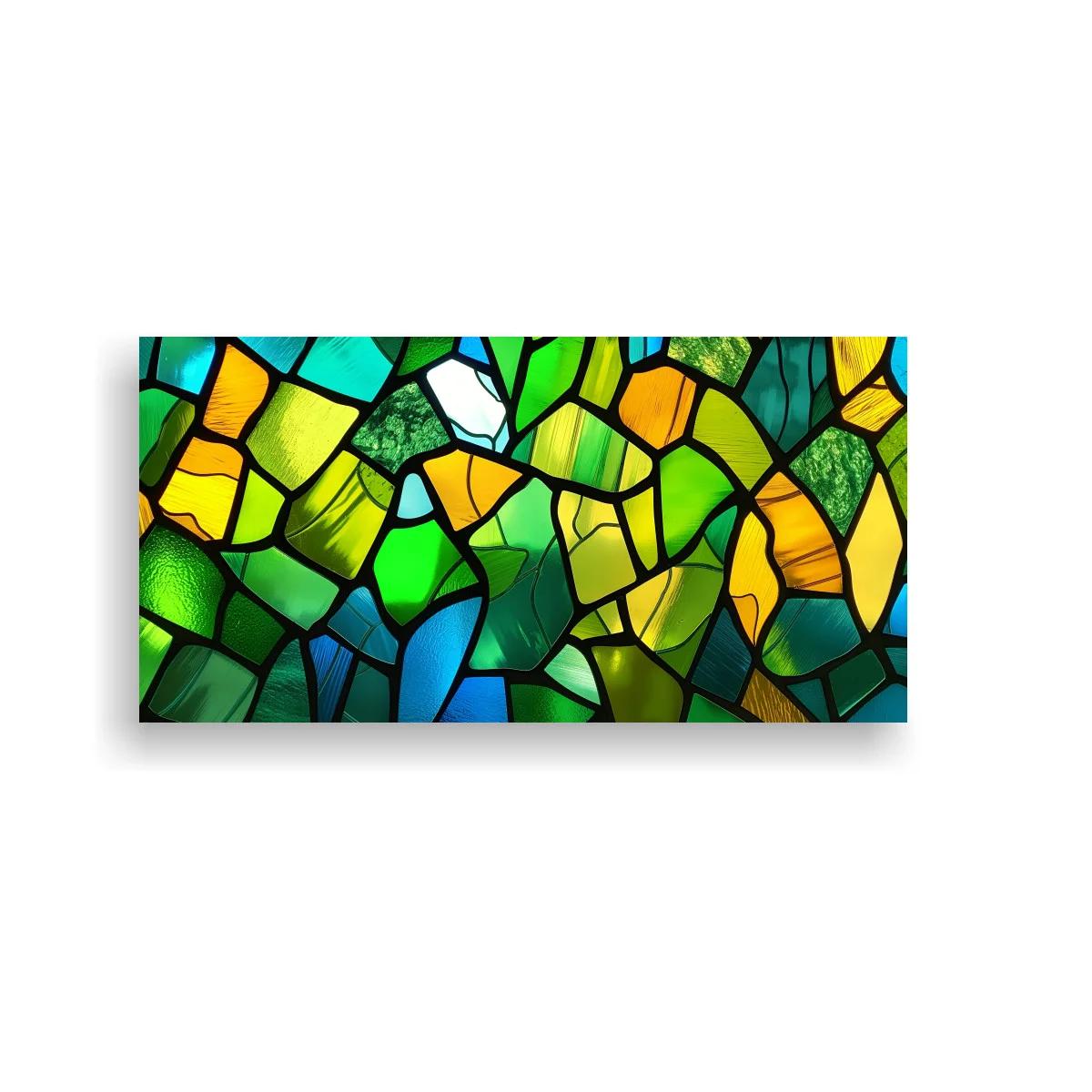 Cuadro mosaico tipo vitral con trama continua