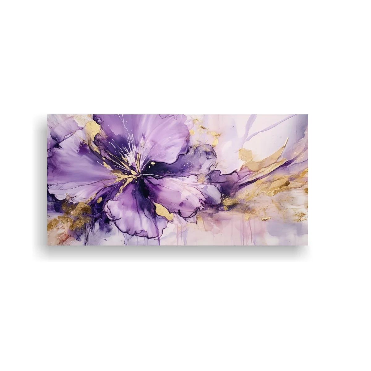Cuadro flor morada con pétalos semitransparentes — imagen principal