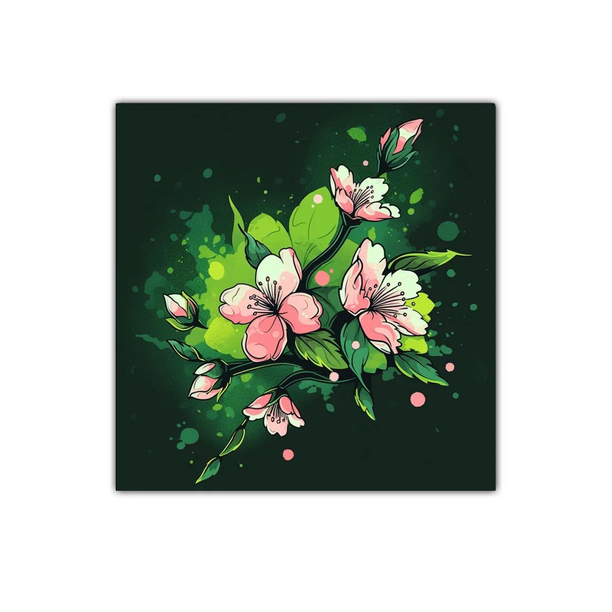 Cuadro decorativo con ramo de flores delicadas y vibrantes — imagen principal
