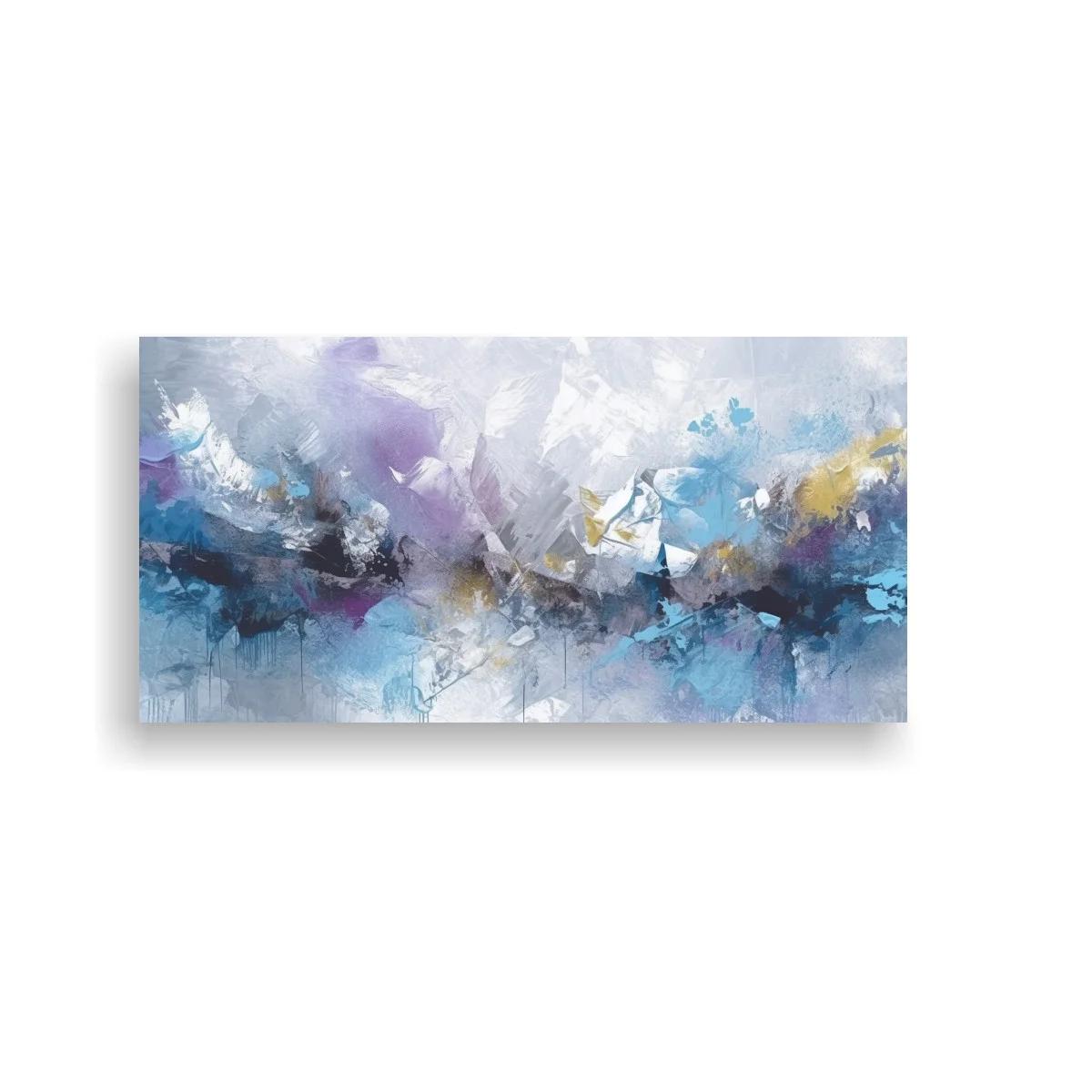 Cuadro abstracción azul y violeta con banda luminosa — imagen principal