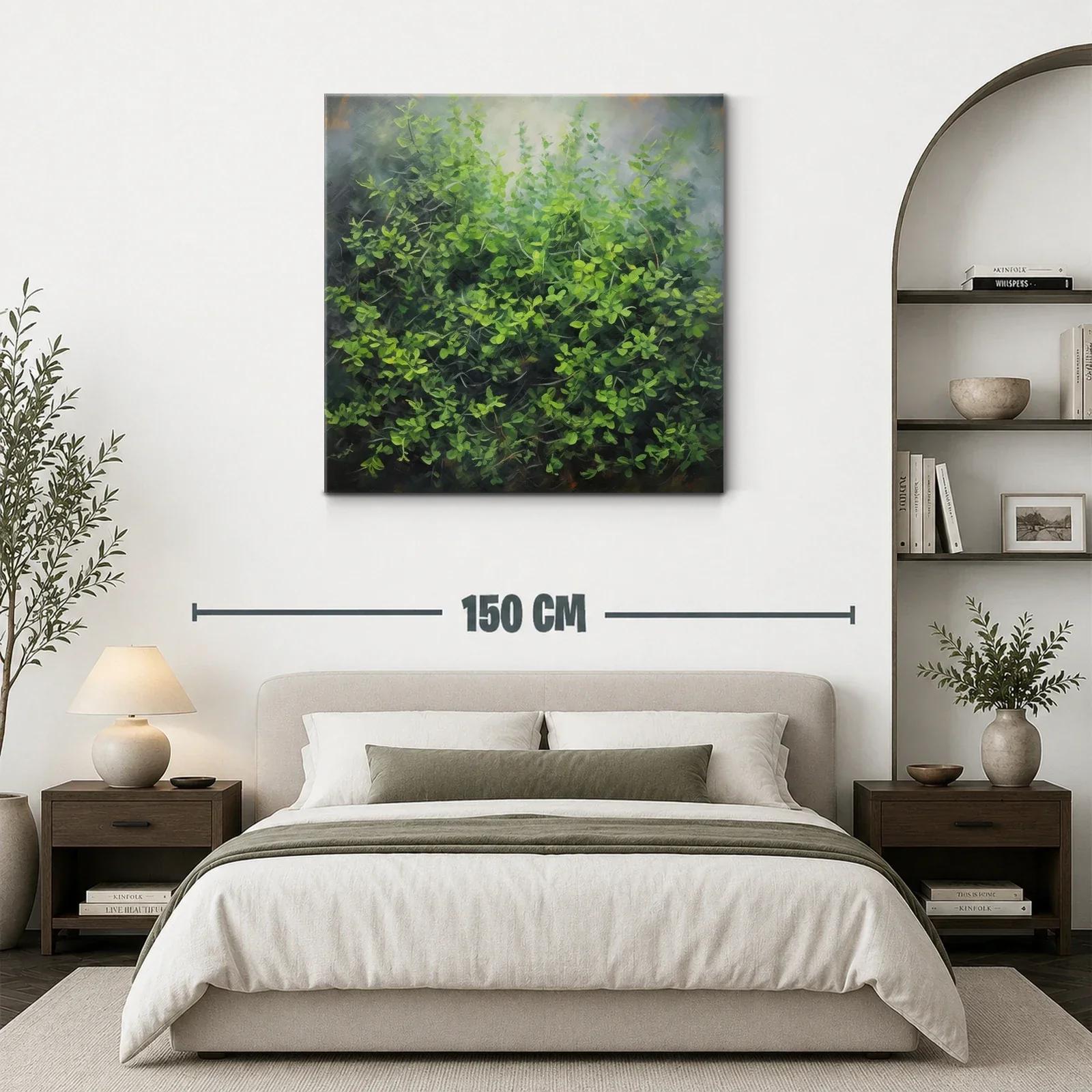 Cuadro con motivo de follaje verde vibrante para interiores naturales — miniatura 3