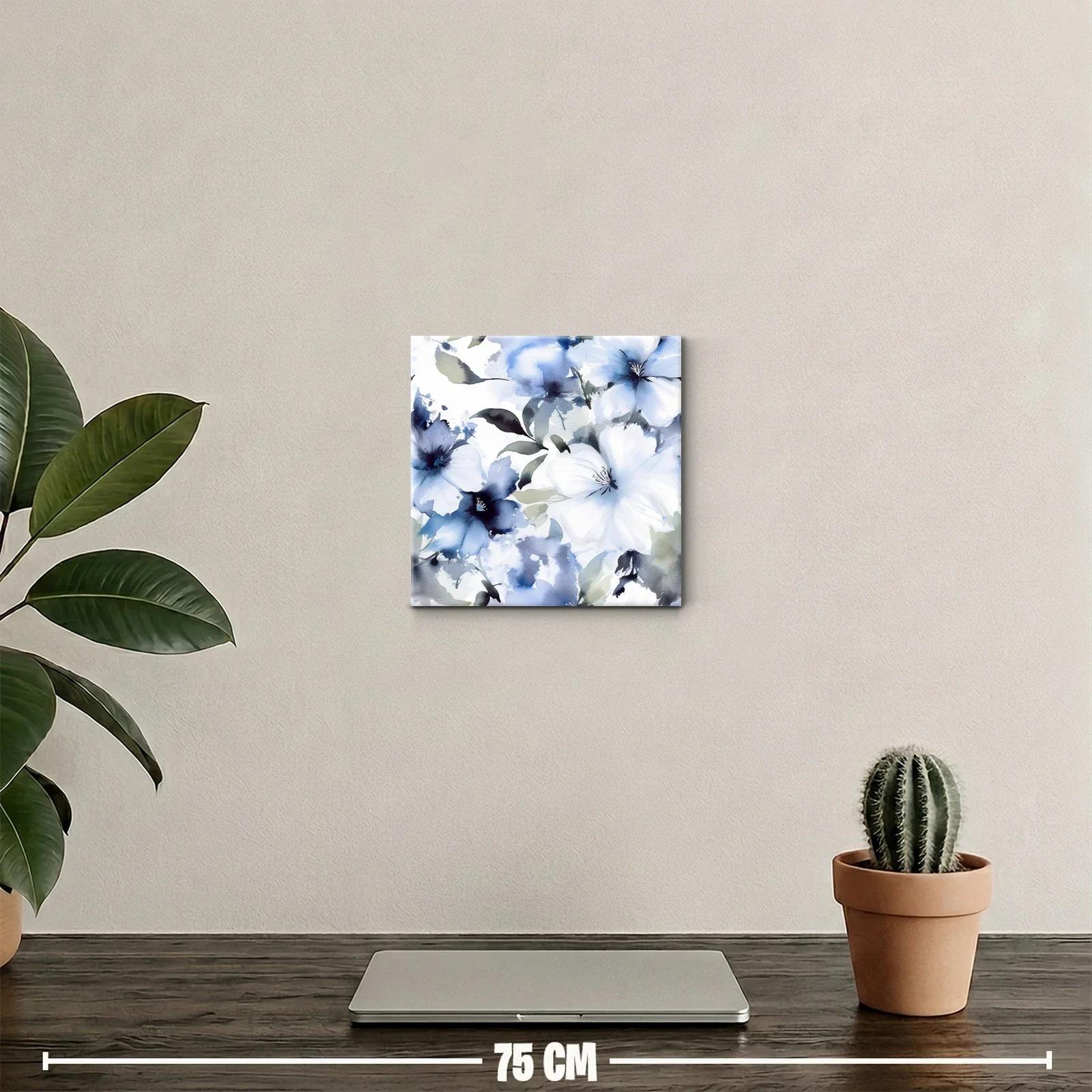 Cuadro floral en tonos azules y blancos delicados — miniatura 2