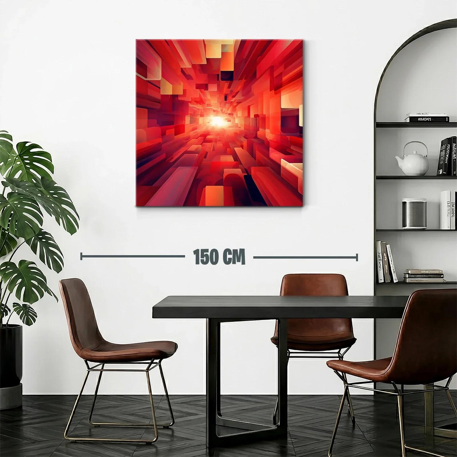Arte abstracto en tonos cálidos con profundidad luminosa — miniatura 2