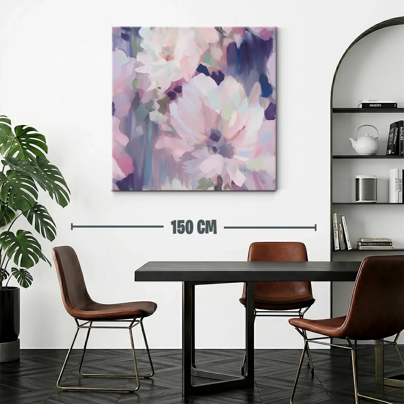 Cuadro floral en tonos pastel para ambiente elegante — miniatura 2