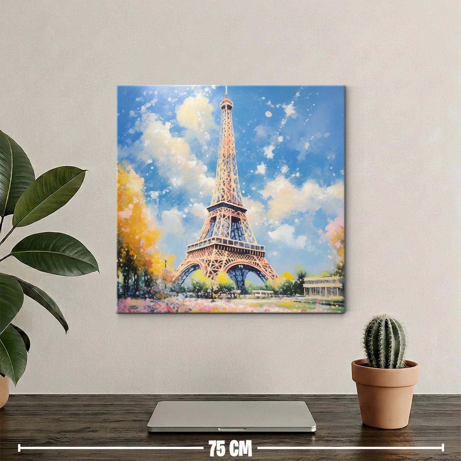 Vista luminosa de la torre Eiffel en un día soleado — miniatura 2