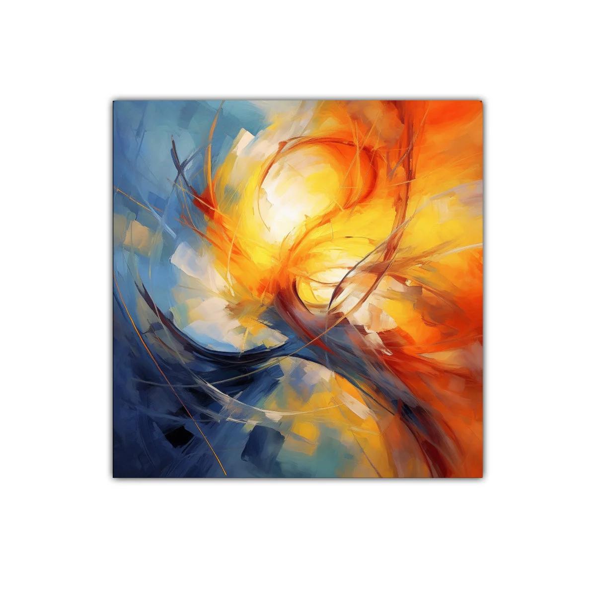 Cuadro abstracto con energía y contrastes de luz y color — imagen principal
