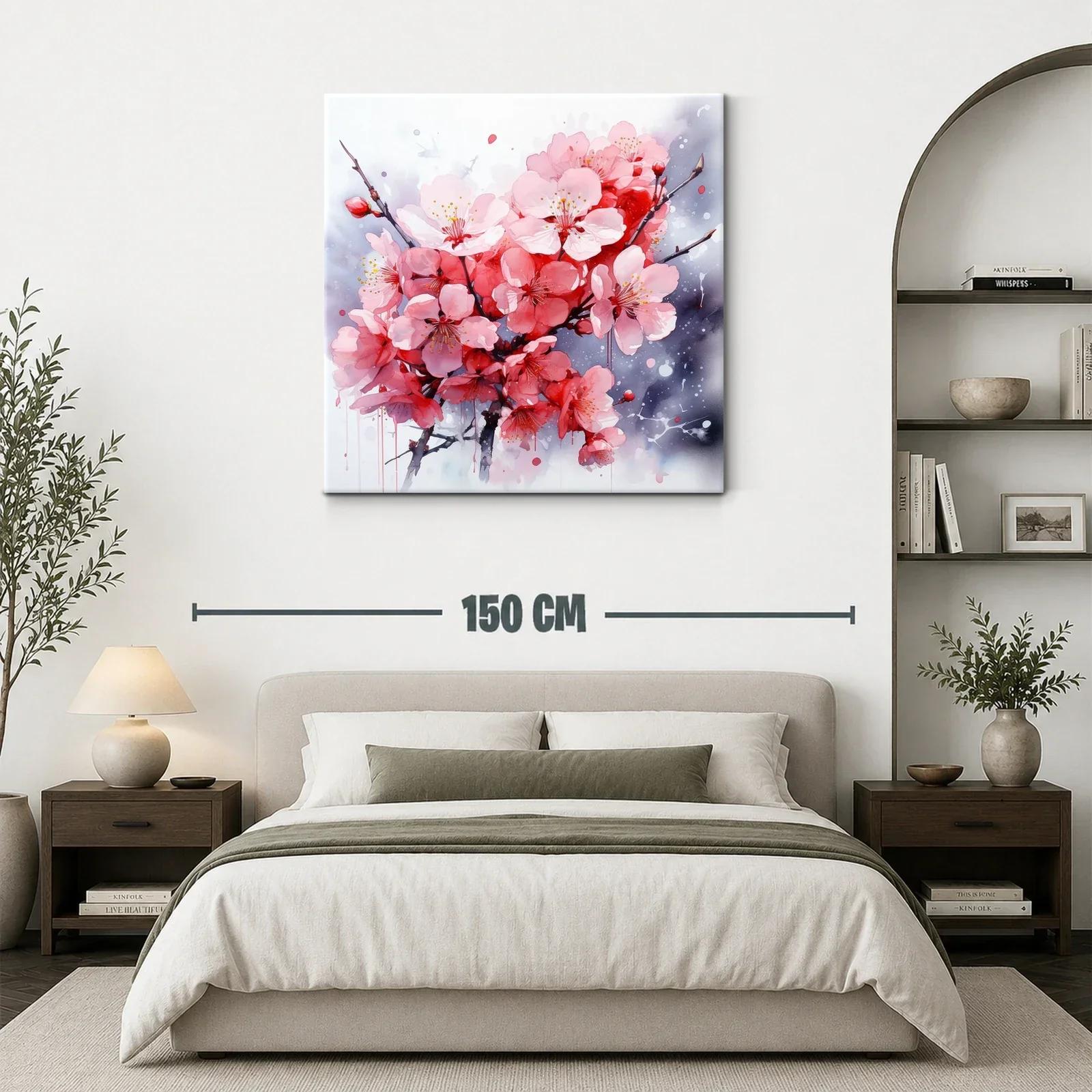 Ramo de flores rosas con fondo en tonos grises — miniatura 3