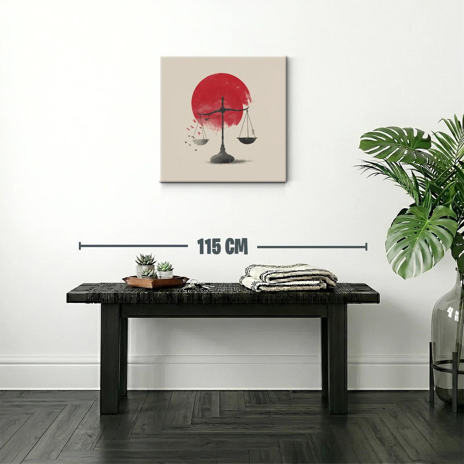 Equilibrio y libertad con contraste en rojo vibrante — miniatura 2