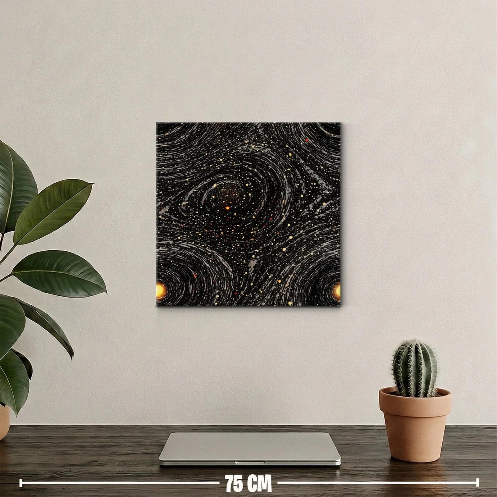 Abstracción cósmica con espirales y destellos estelares — miniatura 2