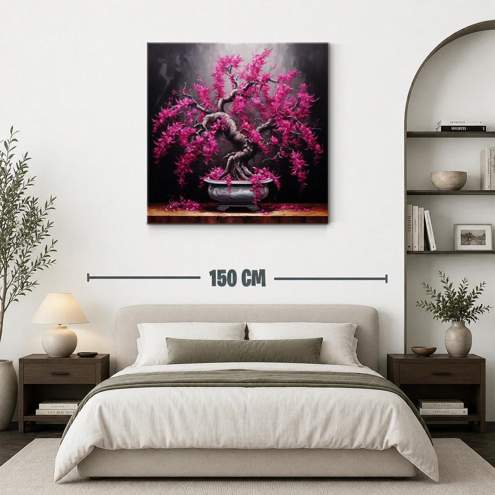 Armonía floral en bonsái con vibrantes tonos fucsia — miniatura 3
