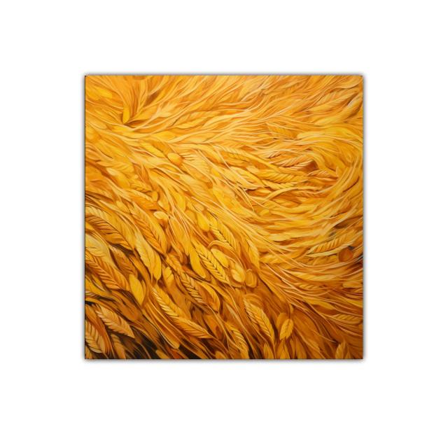 Cuadro decorativo con espigas doradas en movimiento