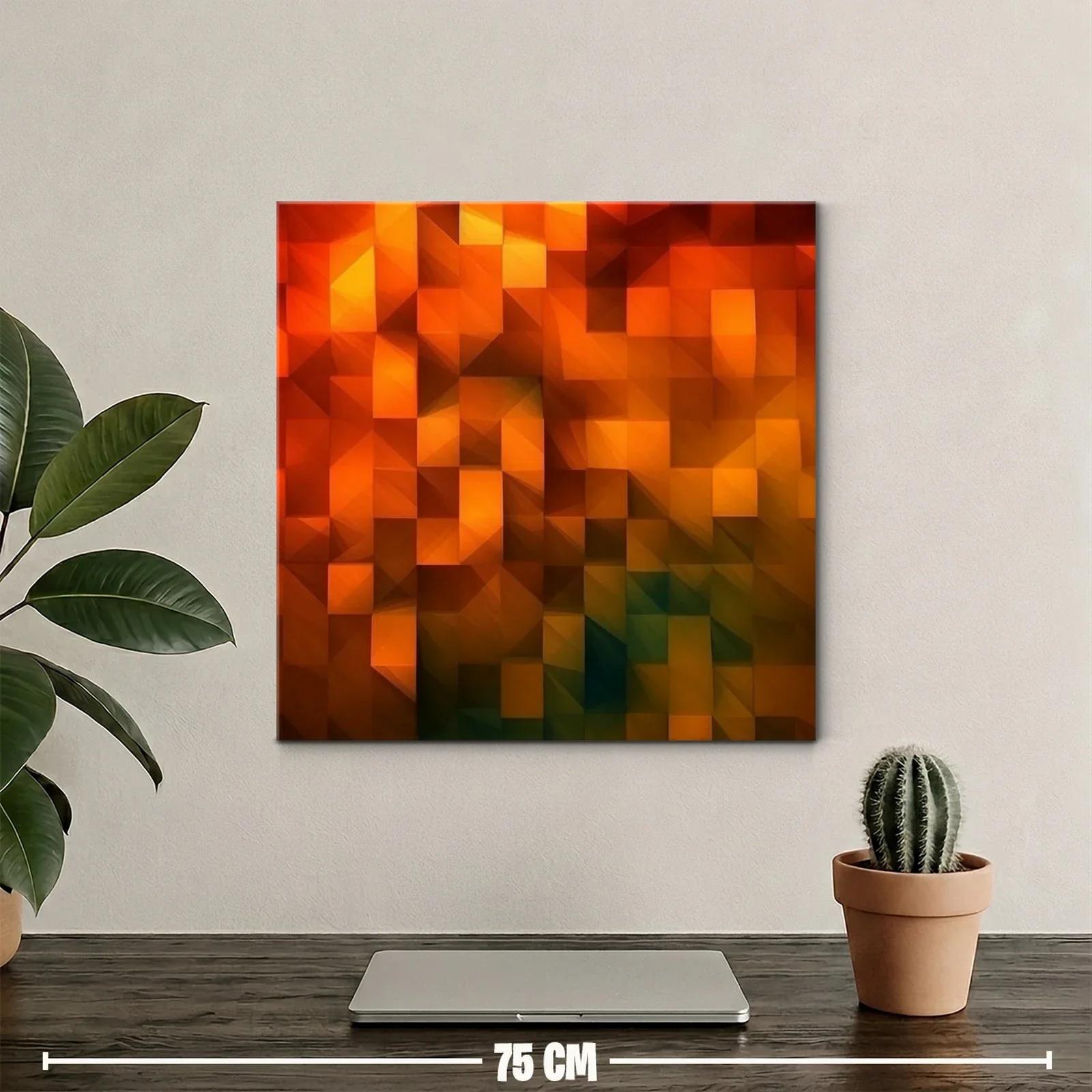 Composición abstracta en tonos cálidos y geométricos — miniatura 2