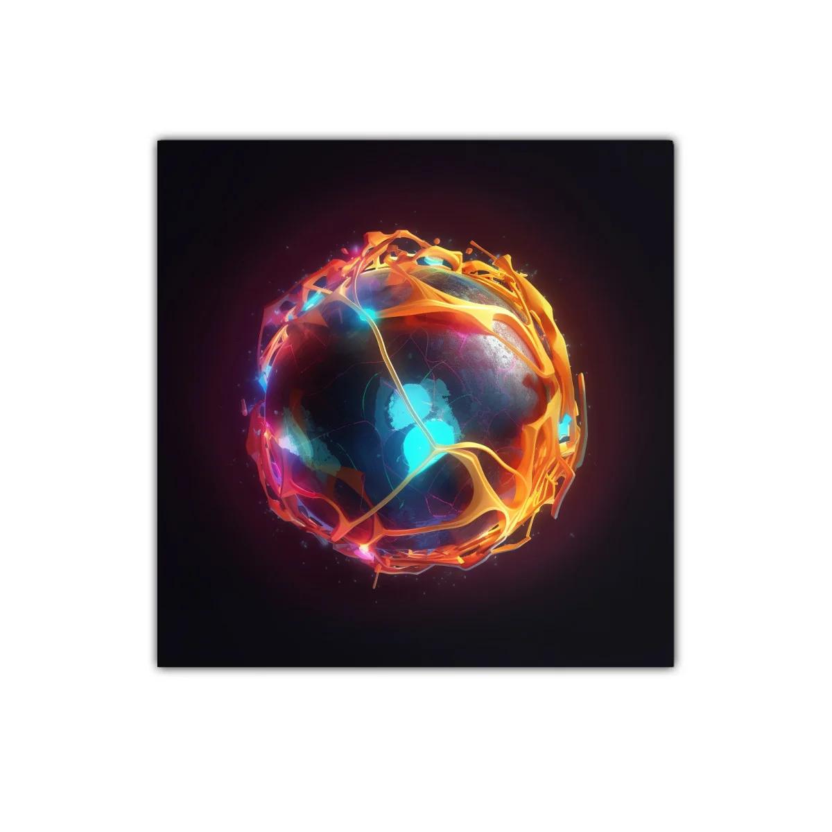 Esfera luminosa con patrones abstractos y energía vibrante — miniatura 1