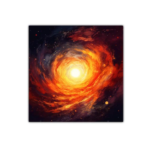 Explosión de luz y color en espiral cósmica vibrante