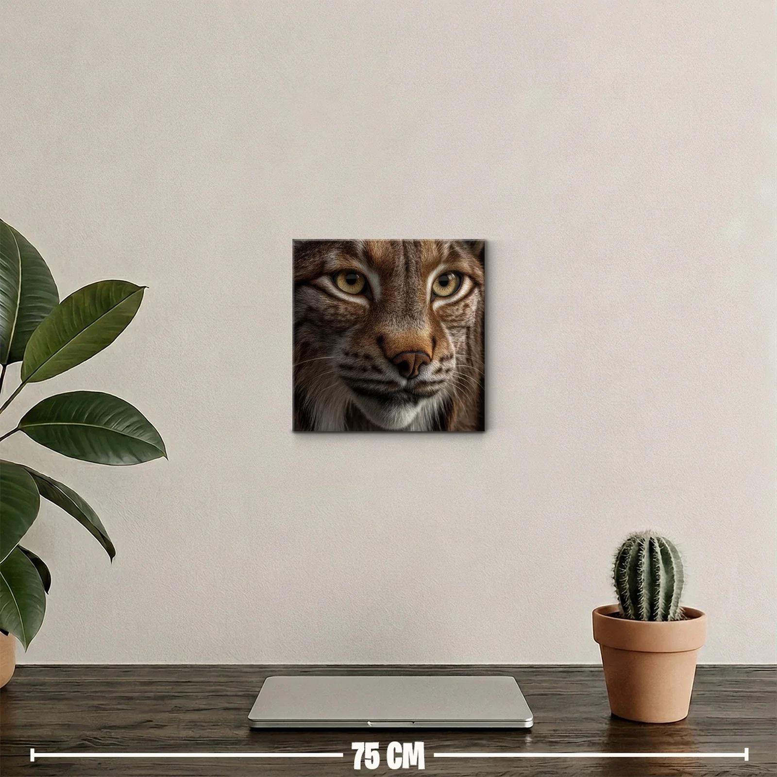 Impactante retrato felino con mirada penetrante y pelaje realista — miniatura 2