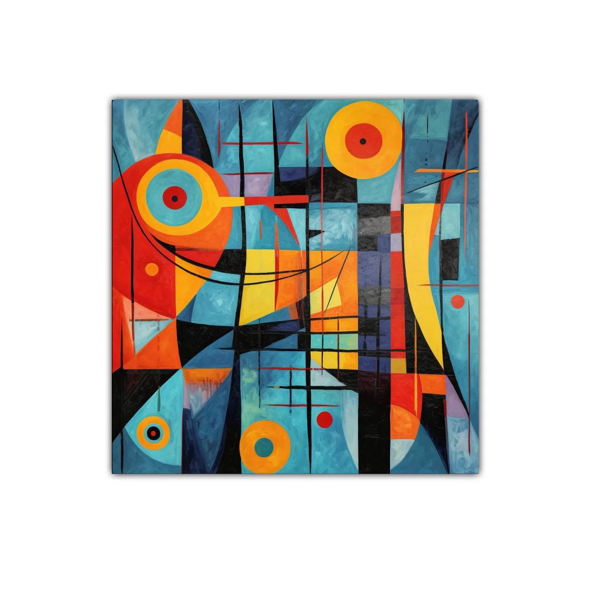 Composición abstracta vibrante con formas y colores intensos — imagen principal