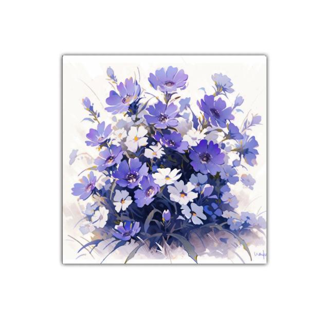 Ramo delicado en tonos morados y blancos para decorar