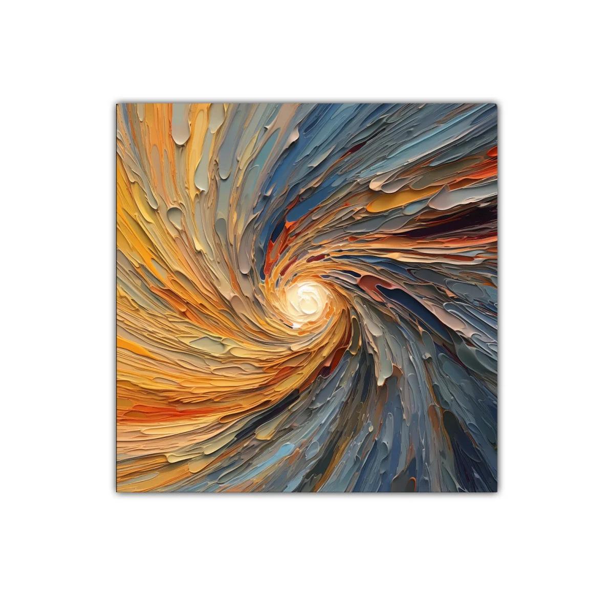 Cuadro decorativo de remolino abstracto cálido y frío — imagen principal