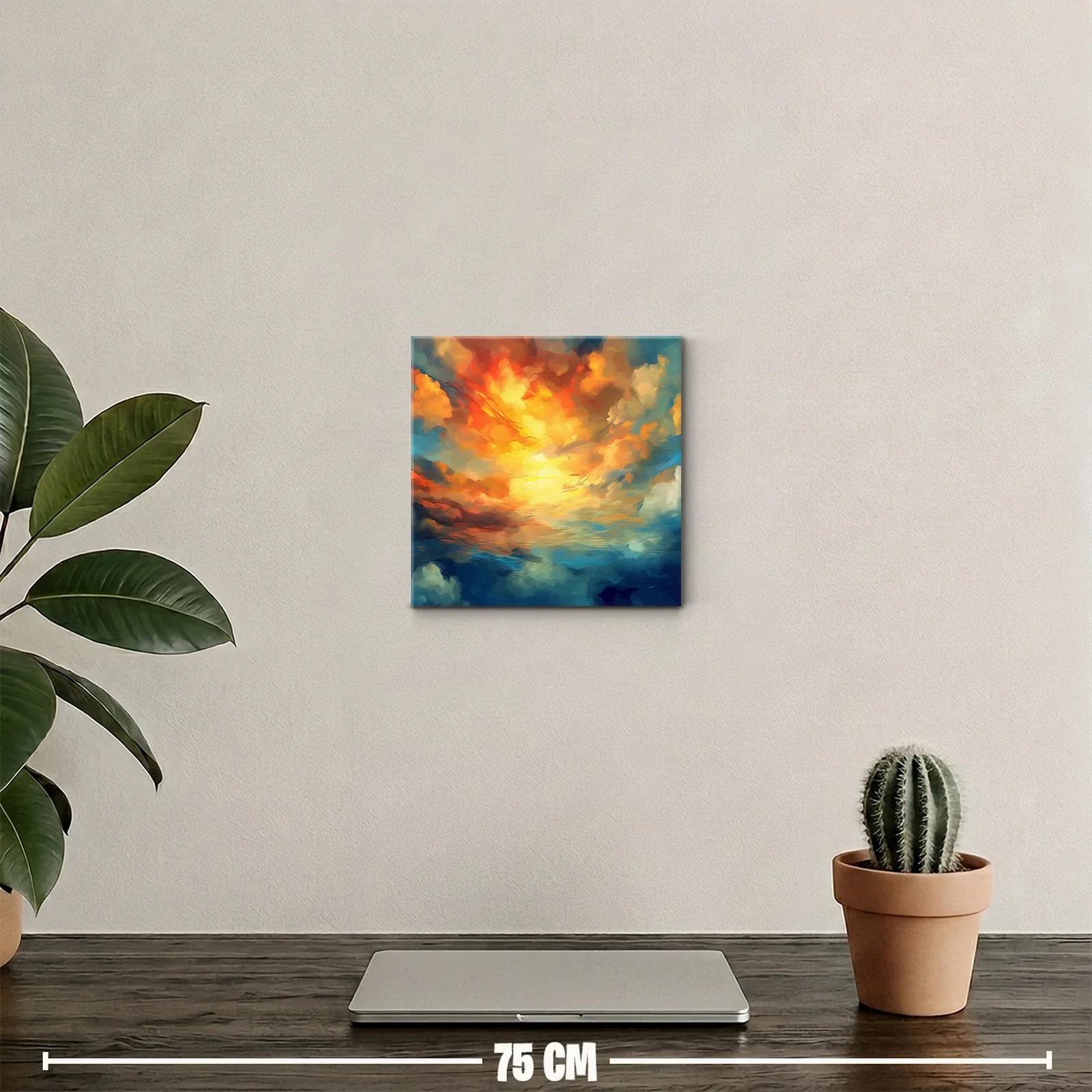 Atardecer vibrante con nubes iluminadas en tonos cálidos — miniatura 2