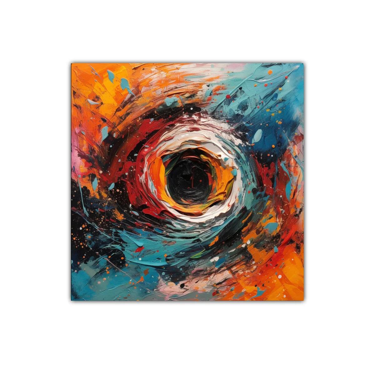 Cuadro abstracto con remolino de colores vibrantes — imagen principal