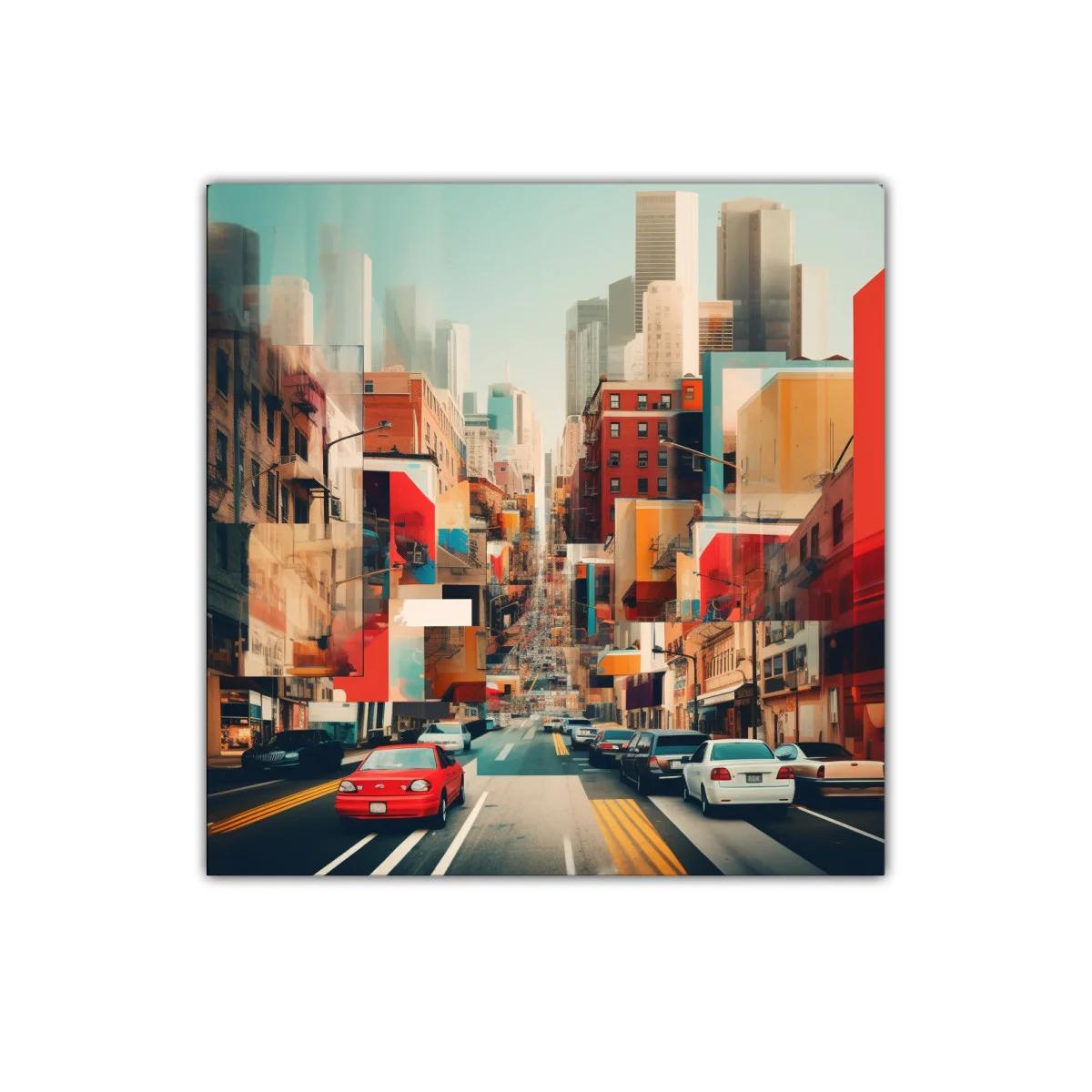 Ciudad vibrante con perspectiva urbana colorida y moderna — imagen principal