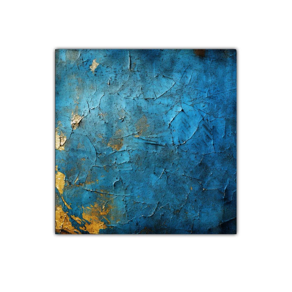 Arte abstracto en textura azul con detalles dorados — imagen principal