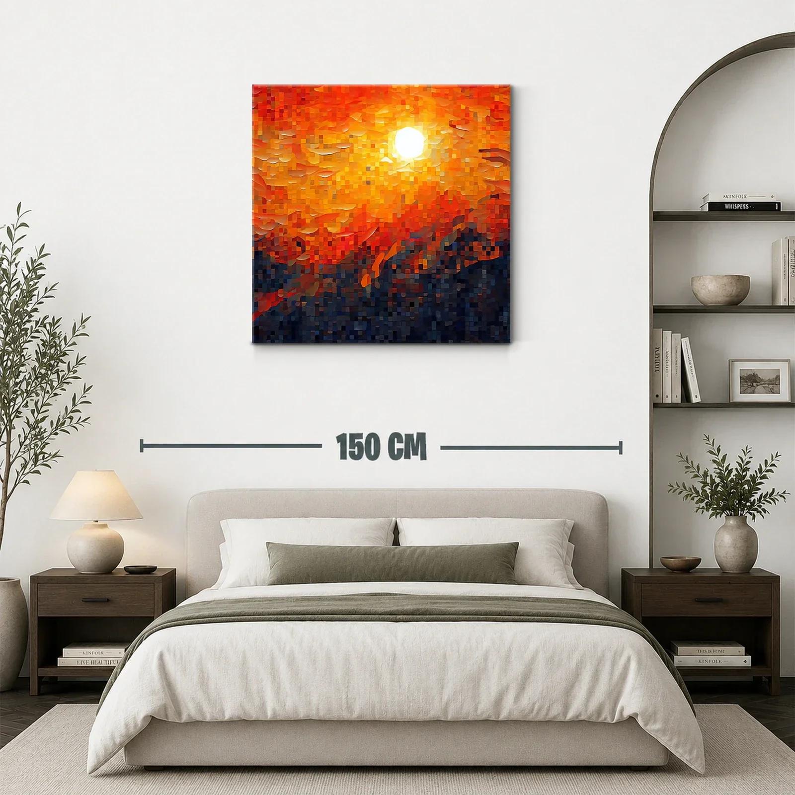 Atardecer vibrante con mosaico de tonos cálidos y fríos — miniatura 3