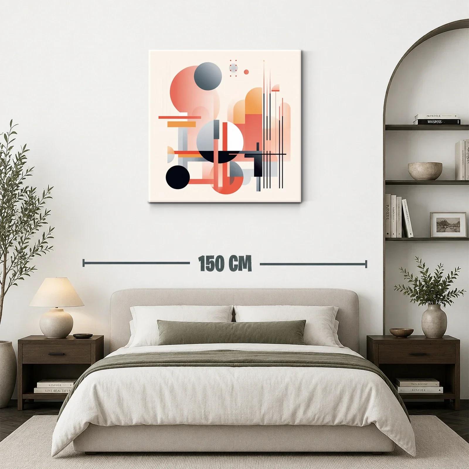 Composición abstracta con formas geométricas y tonos cálidos — miniatura 3
