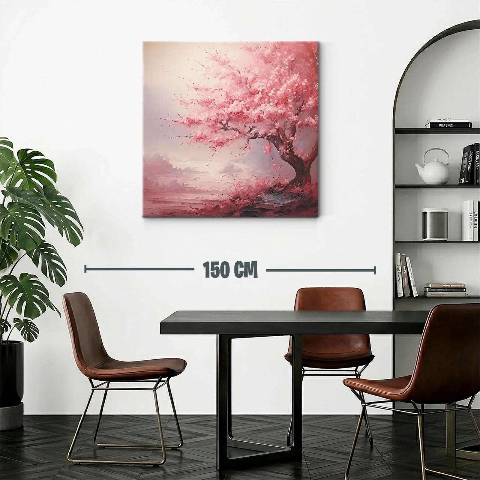 Árbol de flores rosas en paisaje sereno — miniatura 2