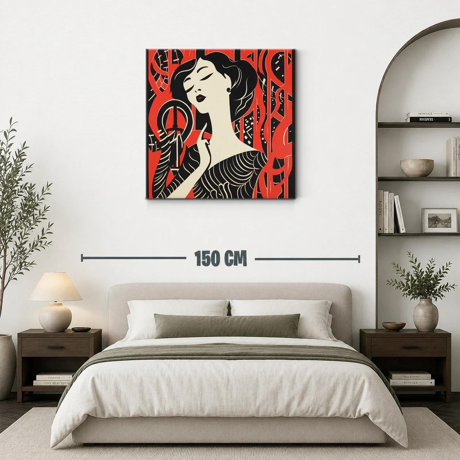 Retrato femenino en estilo art déco con contrastes intensos — miniatura 3