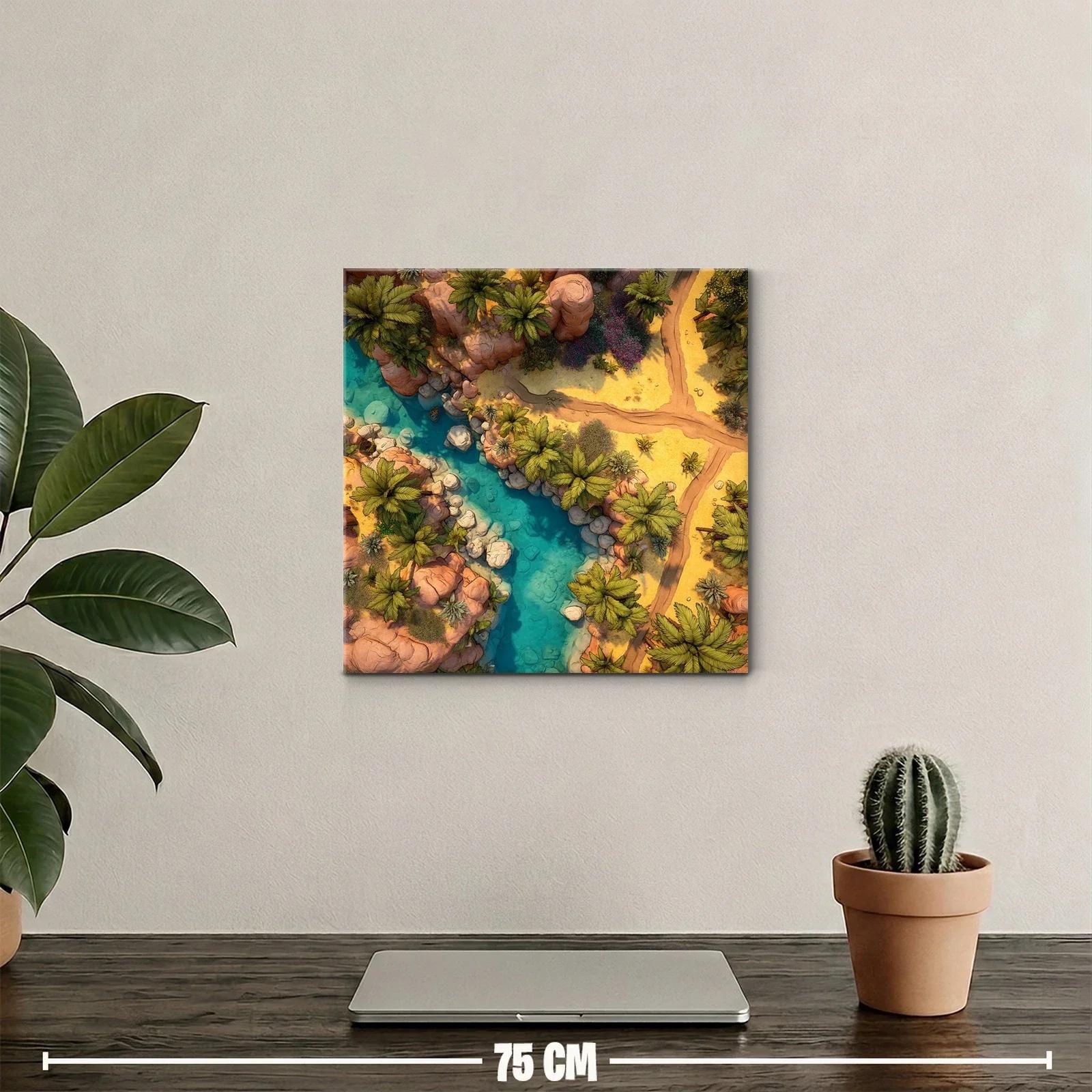 Paisaje natural con río turquesa y vegetación exuberante — miniatura 2