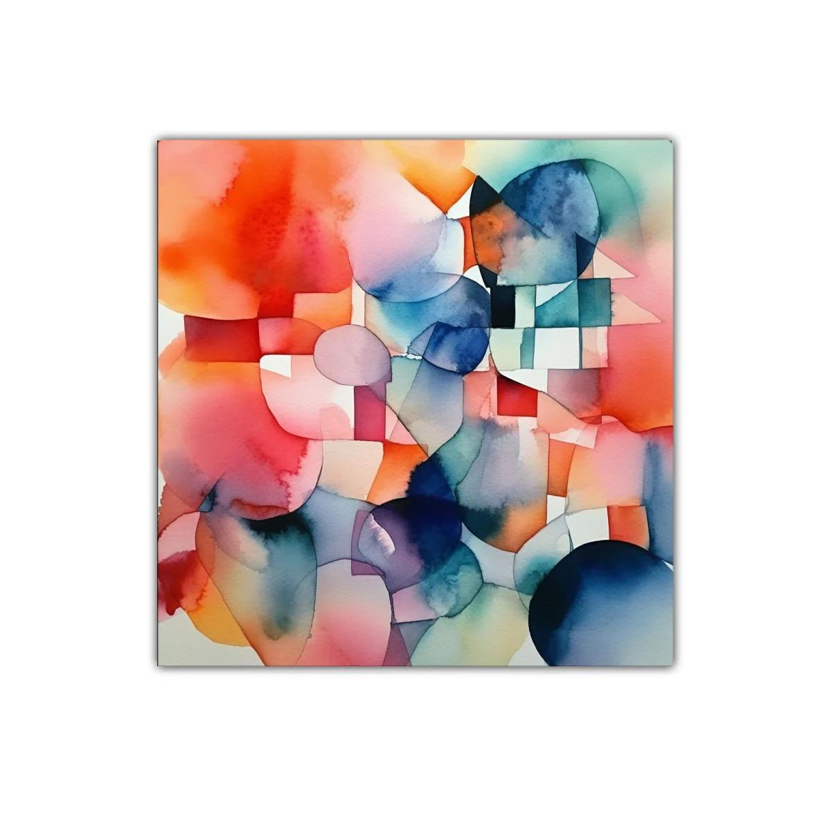 Composición abstracta de formas y colores vibrantes — miniatura 1