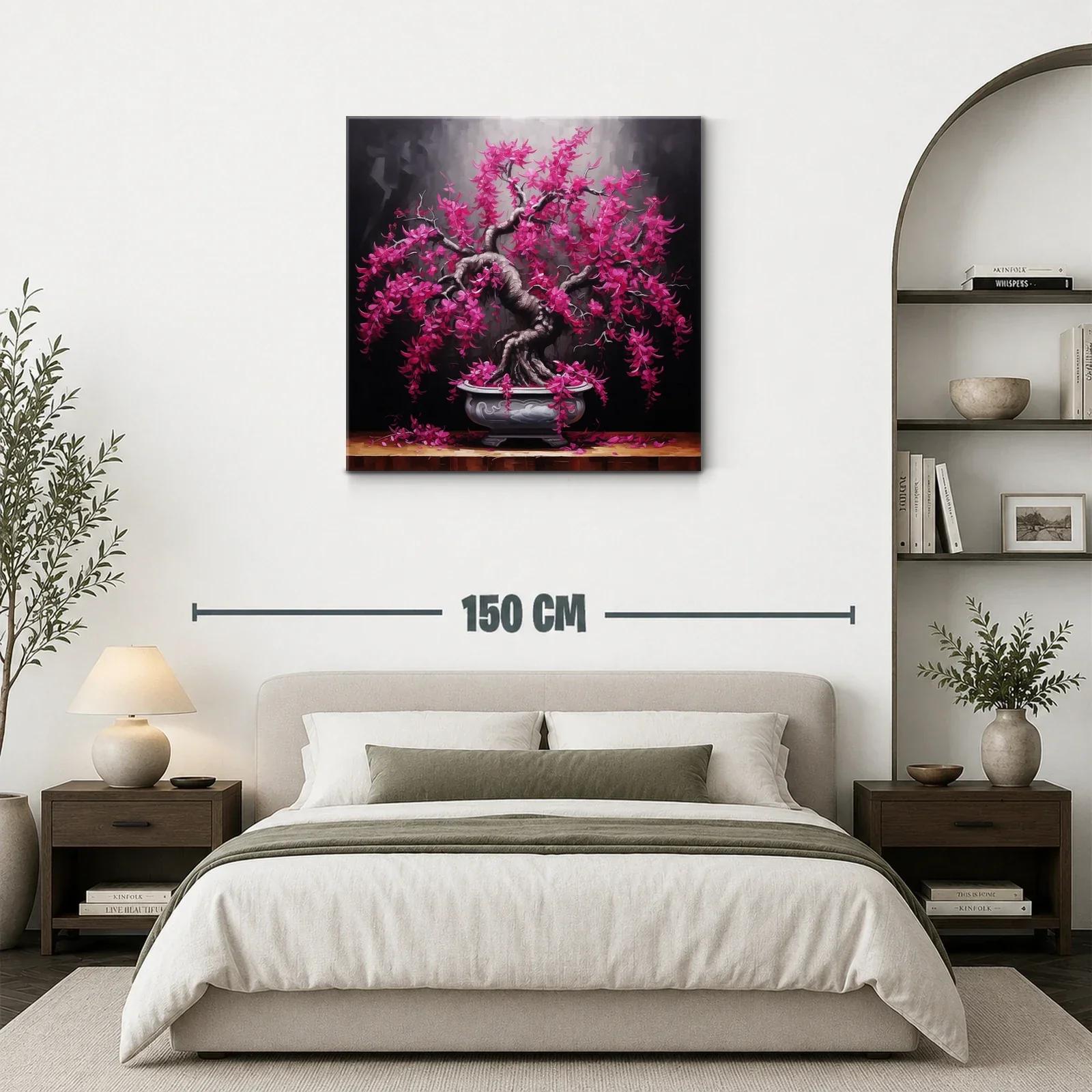 Armonía floral en bonsái con vibrantes tonos fucsia — miniatura 3