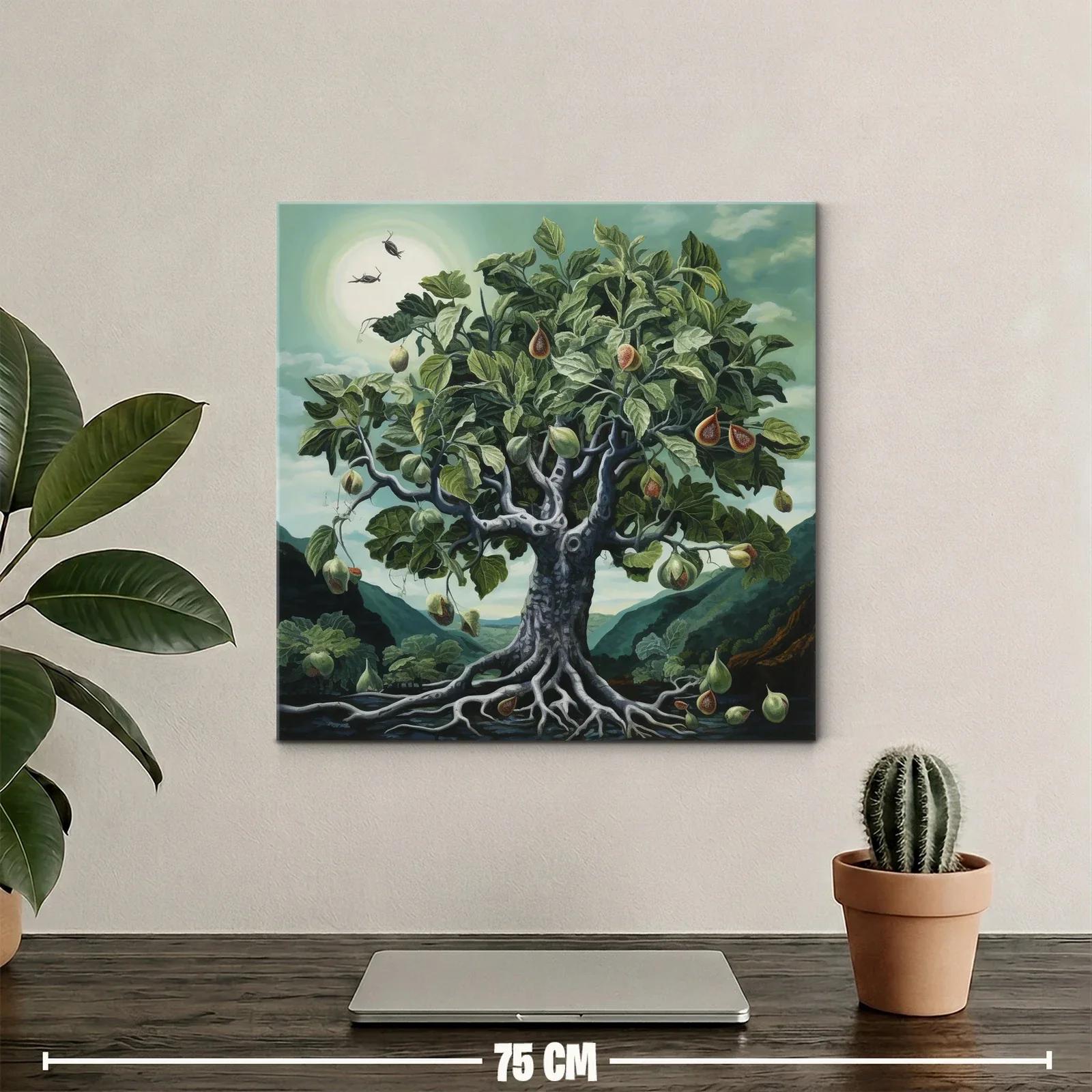 Árbol de higos en paisaje natural con cielo azul verdoso — miniatura 2