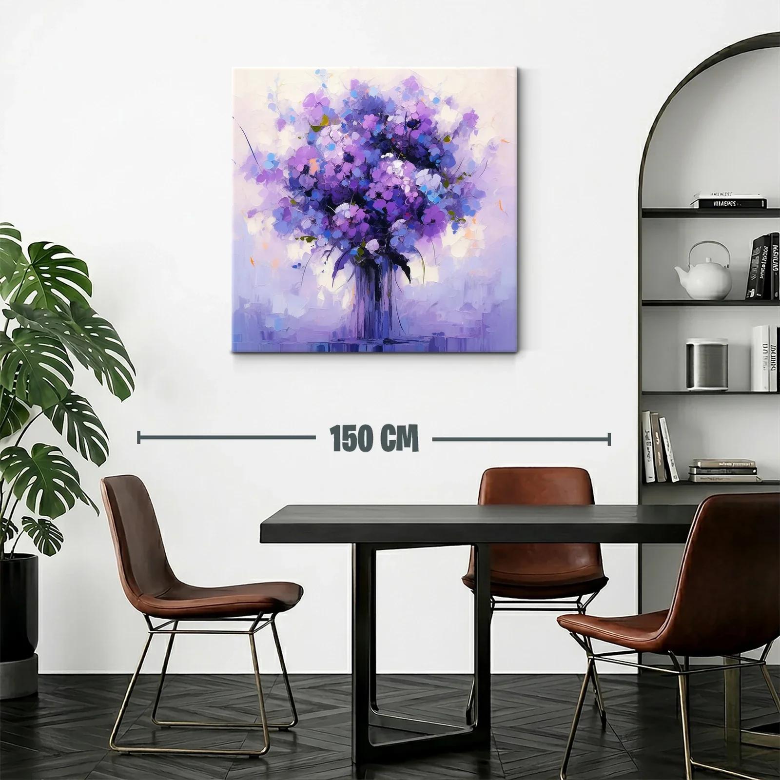 Ramillete de Flores en Tonos Violetas y Azules — miniatura 2