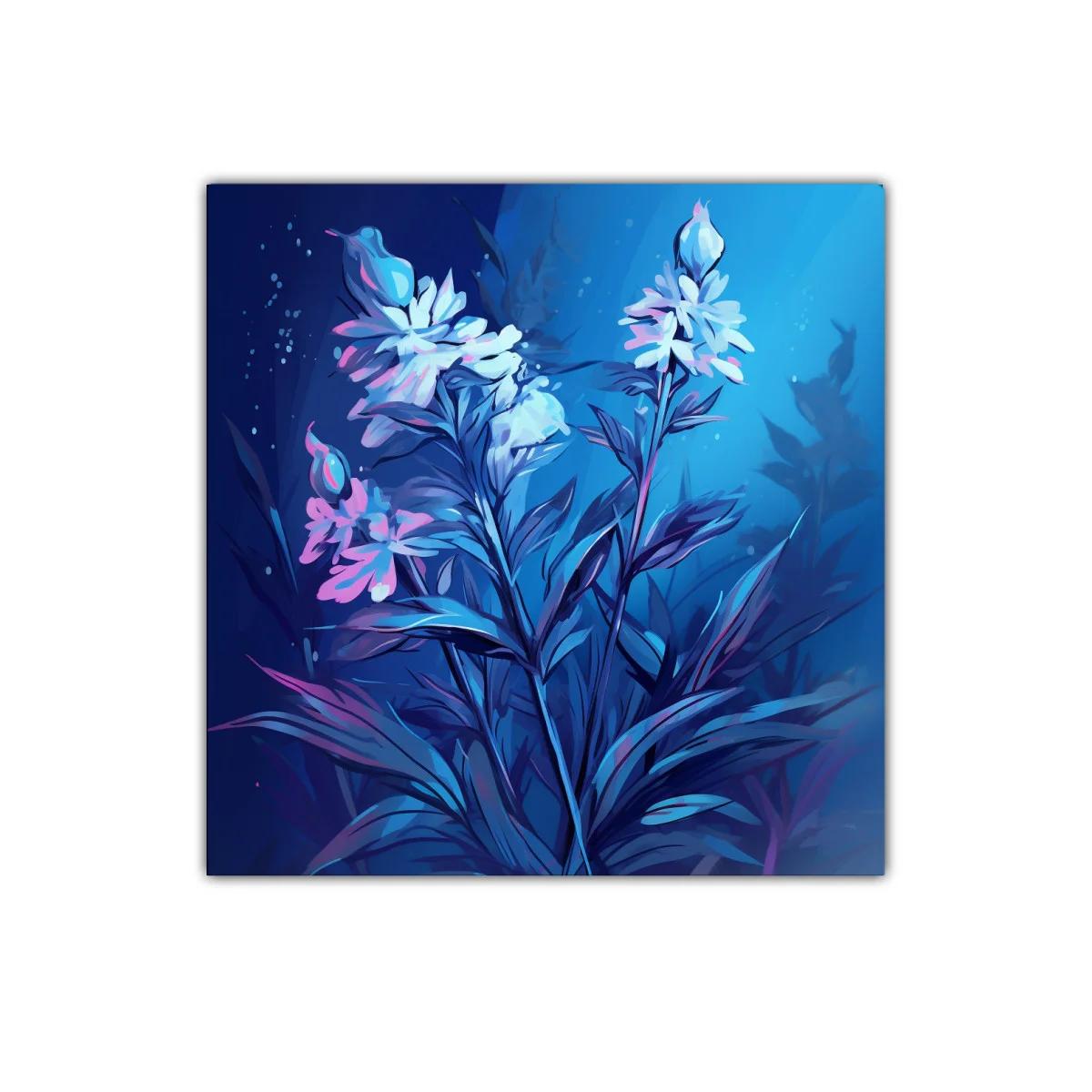 Flores Elegantes en Tonos Azules y Rosados — imagen principal