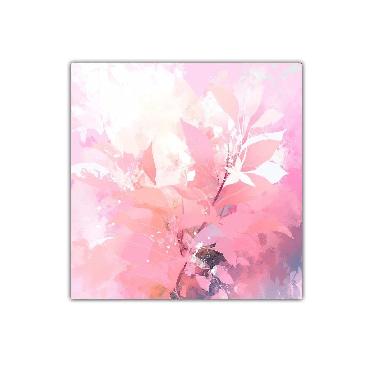 Cuadro decorativo con motivo floral en tonos rosas y suaves — imagen principal