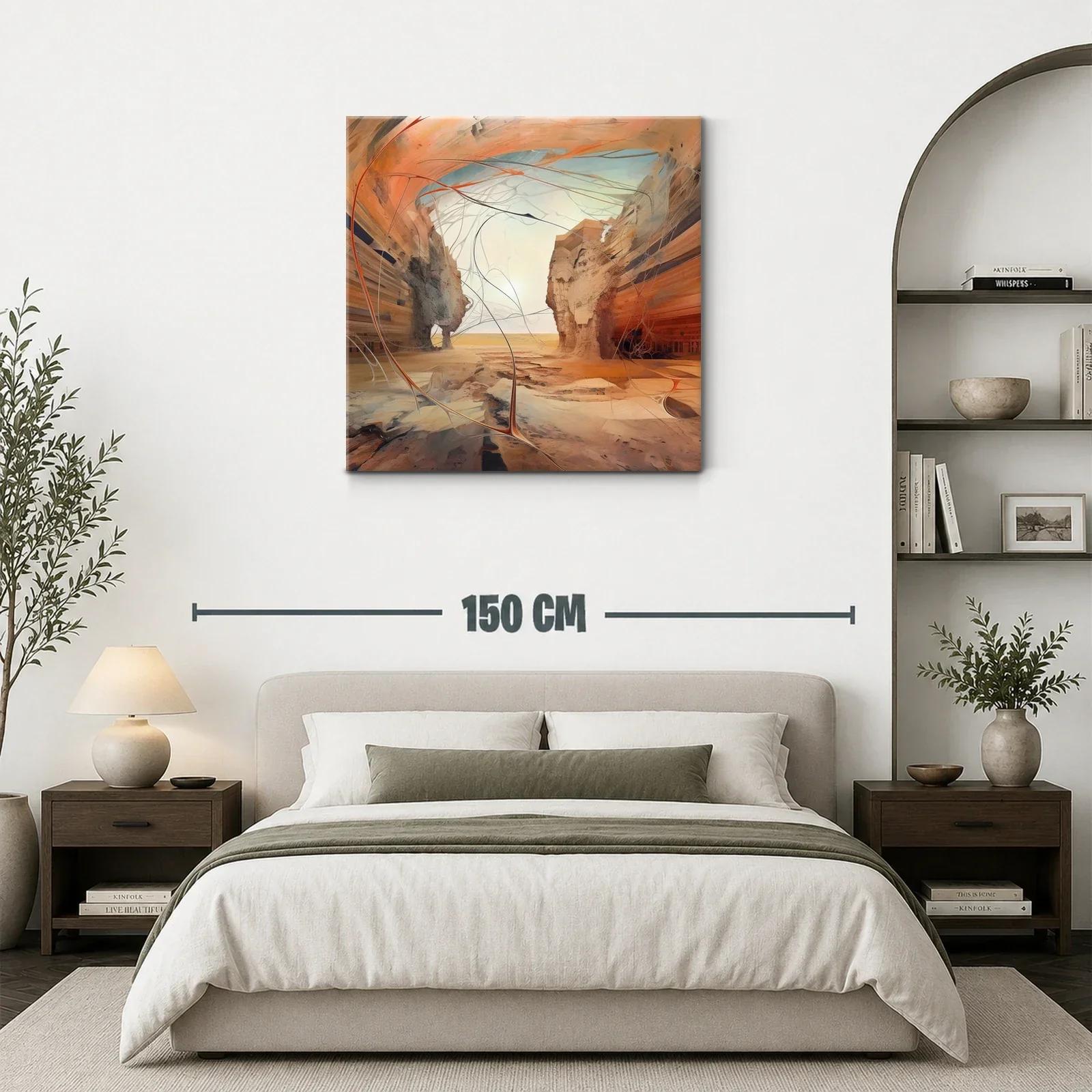 Paisaje desértico con formas abstractas y tonos cálidos — miniatura 3