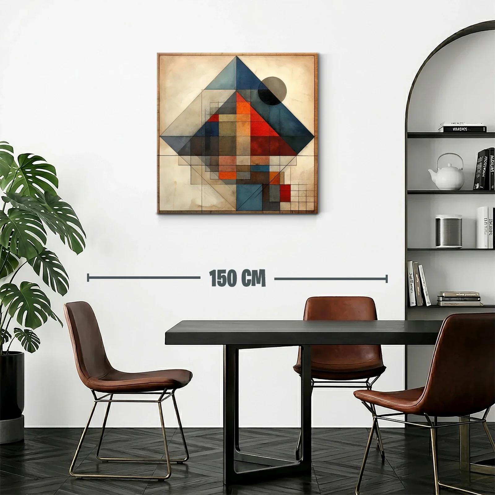 Composición geométrica con contrastes cálidos y fríos — miniatura 2