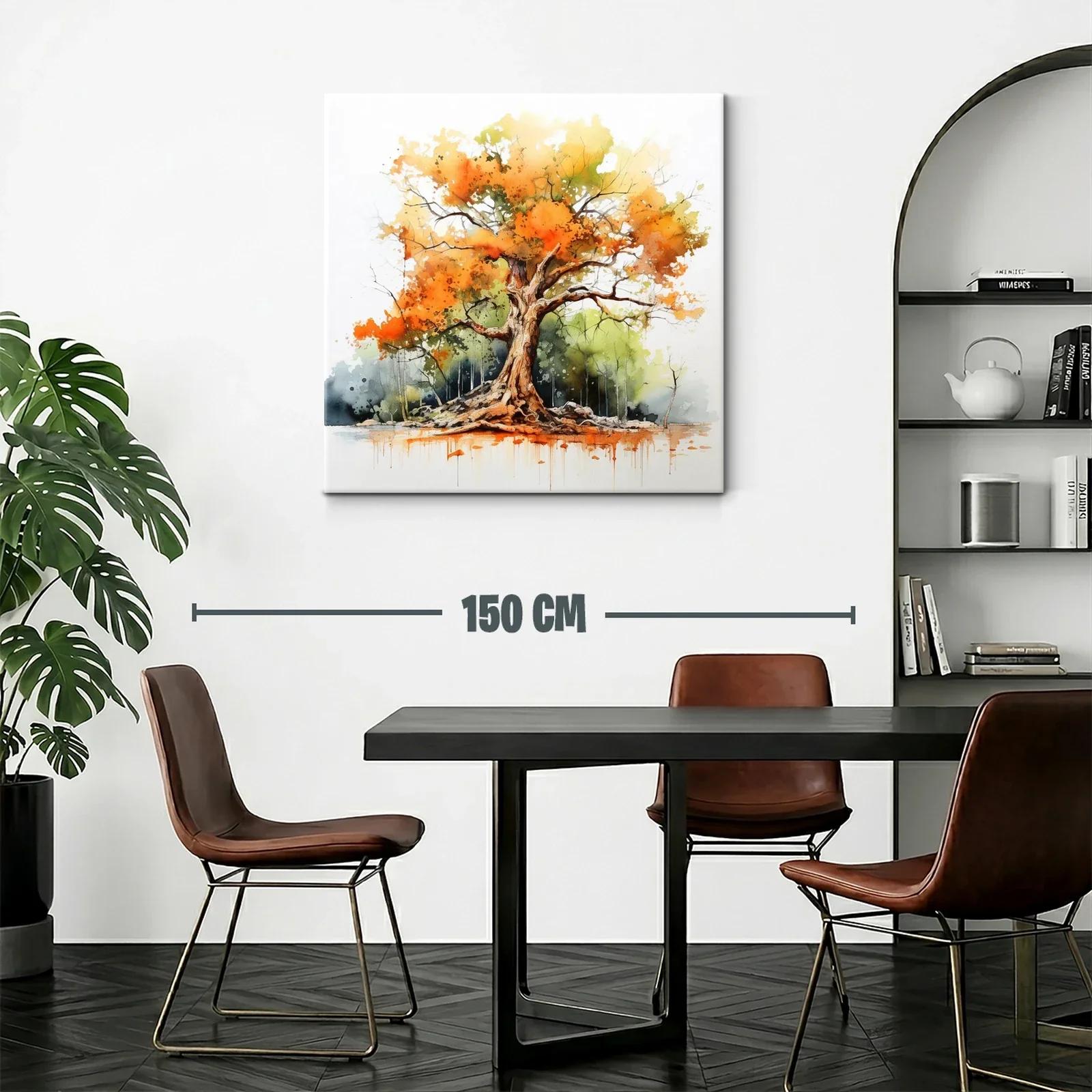 Árbol otoñal con tonos cálidos y vibrantes — miniatura 2